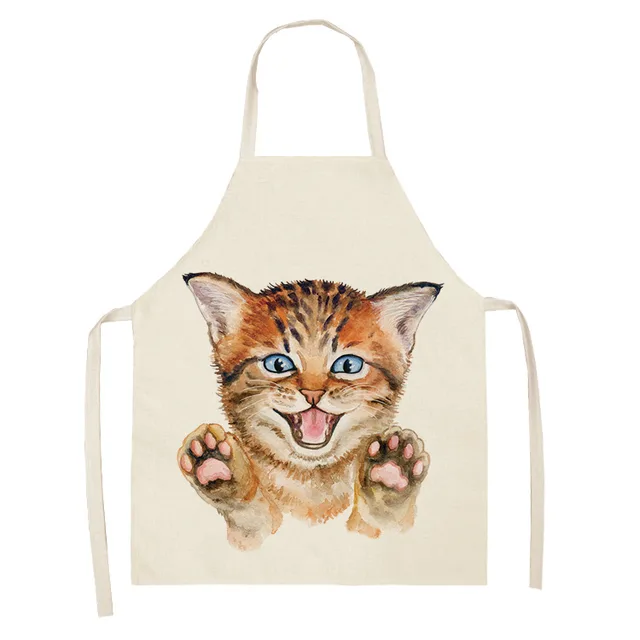 Explosive Animal Animation Multifunctional Kitchen Apron Cotton And Linen Apron Style 5 - Shop at LoveMi