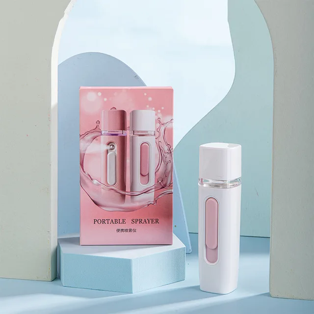 Home Rechargeable Water Replenishing Instrument Steamed Face Sprayer V27 Card Box White - Shop at LoveMi