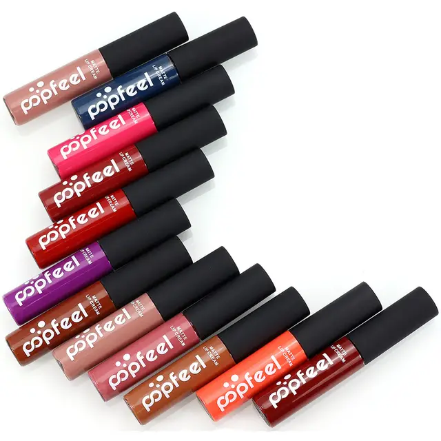 Cosmetics Matte Liquid Lip Gloss Lip Gloss Nude Orange Lasting Lip Makeup 02Red Velvel - Shop at LoveMi