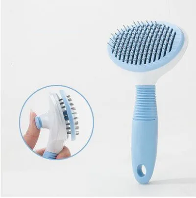 Cat comb long hair hair removal comb Blue - Shop at LoveMi