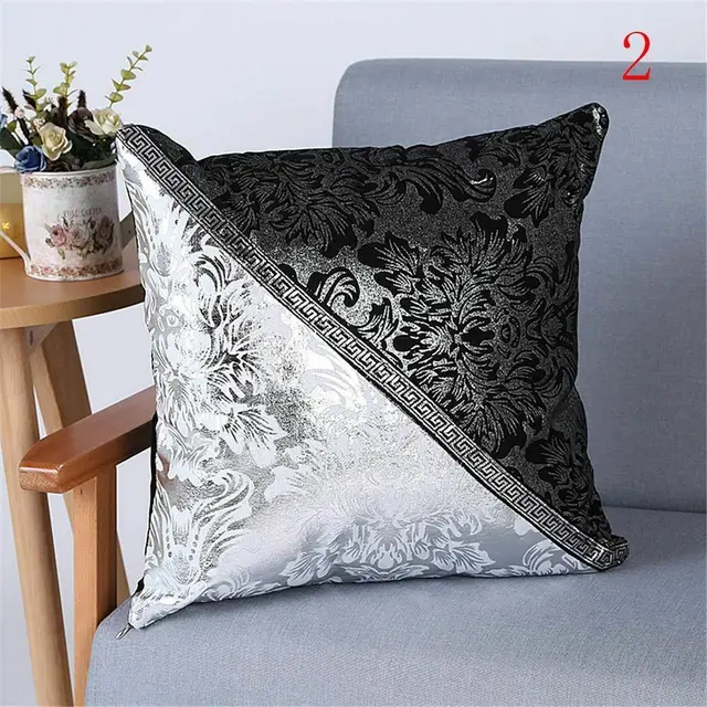 Black and White Blue and White Porcelain Stitching Pillowcase - Shop at LoveMi