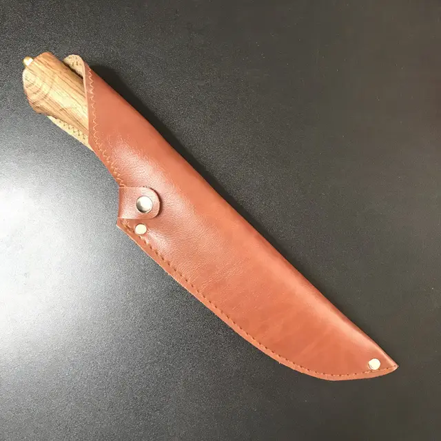 Forge longquan kitchen knife by hand Knife And Leather Case - Shop at LoveMi