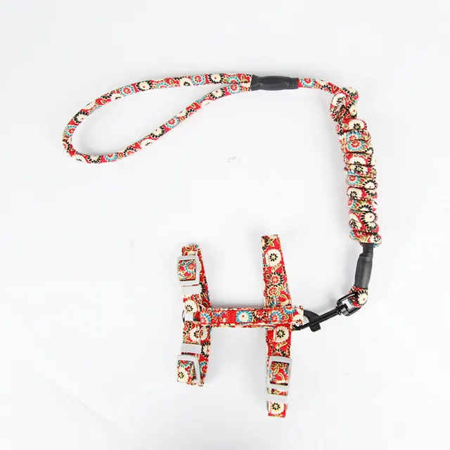 Walking the cat rope pet chest strap Red Flower - Shop at LoveMi