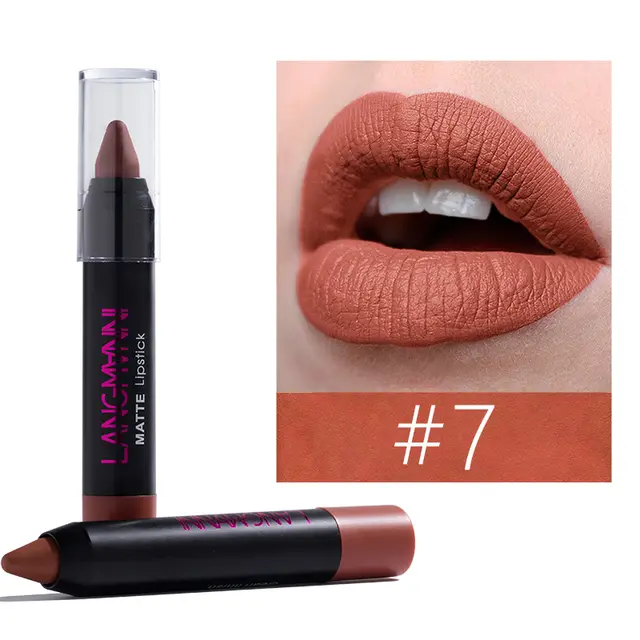 Langmanni waterproof non stick cup velvet lipstick Color 7 - Shop at LoveMi