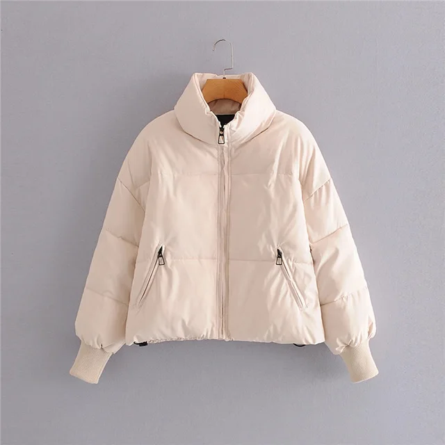 Korean version of urban casual simple solid color bread clothes Cream Color - Shop at LoveMi