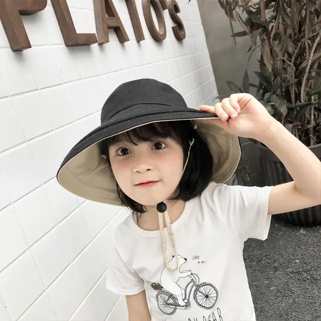 Parent child hat child fisherman hat Black - Shop at LoveMi