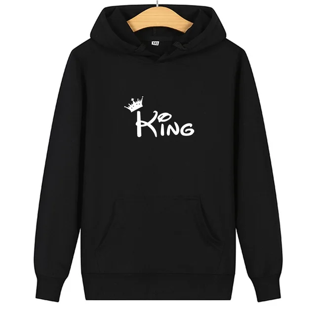 Long sleeve printed hooded sweatshirt 2 Black - Shop at LoveMi