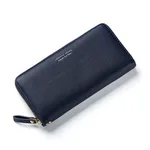 Wesson autumn and winter new women's wallet simple fashion long zipper phone bag Korean version of the wild popular clutch bag - Blue