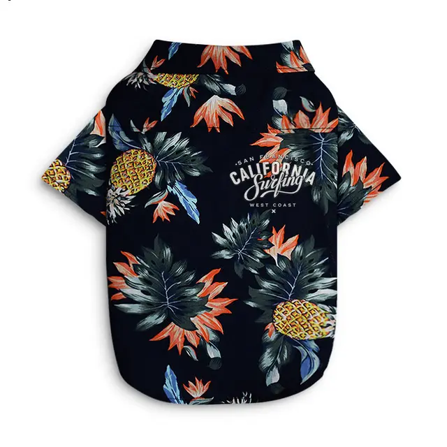 Hawaiian dog style shirt clothes Blue - Shop at LoveMi