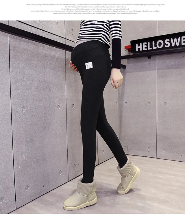 Low waist leggings for pregnant women Black - Shop at LoveMi