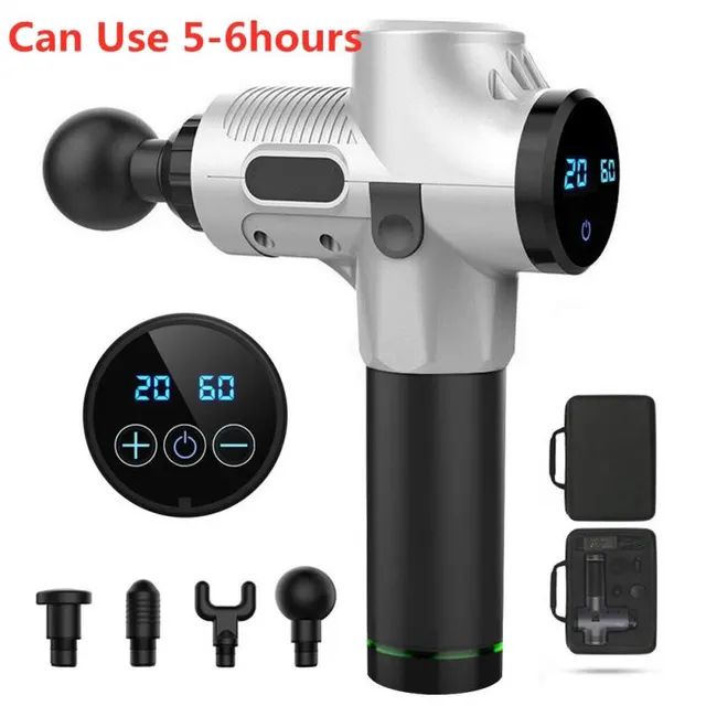 Home fitness muscle relaxer electric massage gun White Au - Shop at LoveMi