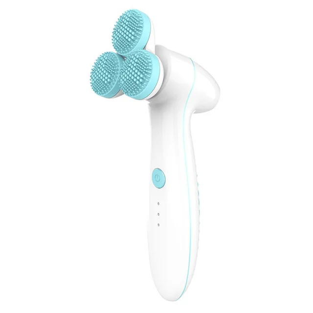 Three round 3D silicone cleansing instrument Blue - Shop at LoveMi