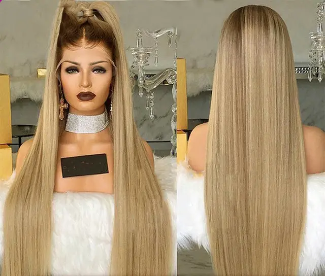 Linen with long straight hair Headgear 20 Inches - Shop at LoveMi