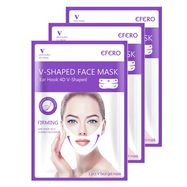 Lifting firming V face mask Purple 3Pc - Shop at LoveMi