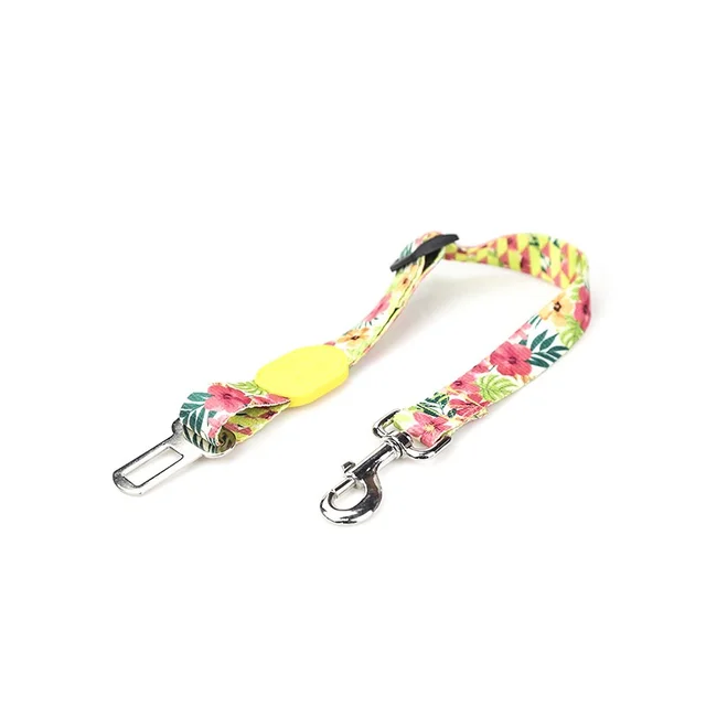 Adjustable dog car seat belt Flower - Shop at LoveMi
