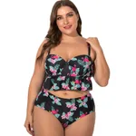 Fat woman gathers split boxer bikini - Picture Color-Xxl