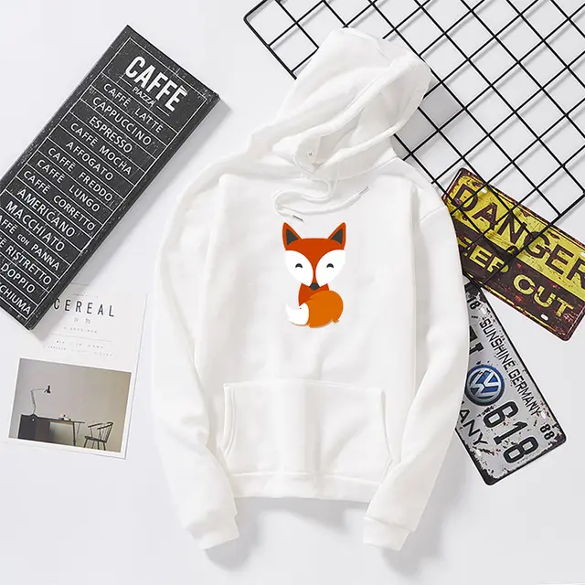 Hooded pullover sweater White - Shop at LoveMi