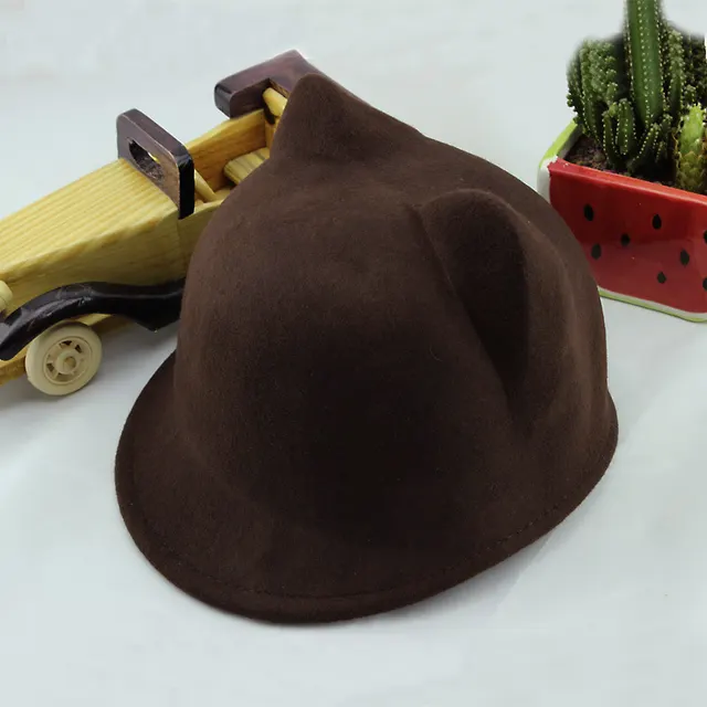 Cat ears Jazz hat top hat Coffee - Shop at LoveMi