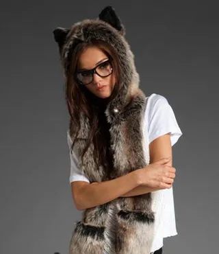 European and American fur hat winter female animal hat imitation rabbit fur grass cartoon cap with scarf - Hare Coat Color - View 1
