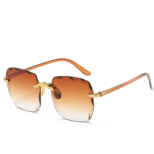 Large frame square sunglasses with trim Double Tea Slices - Shop at LoveMi