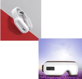 Cervical & Shoulder Massager Intelligent Remote Control - White And Eye Protector