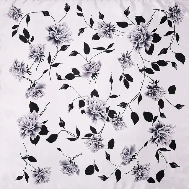Colorful Silk Neck Scarf Black - Shop at LoveMi