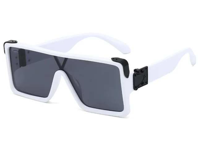 European and American sunglasses White Grey - Shop at LoveMi