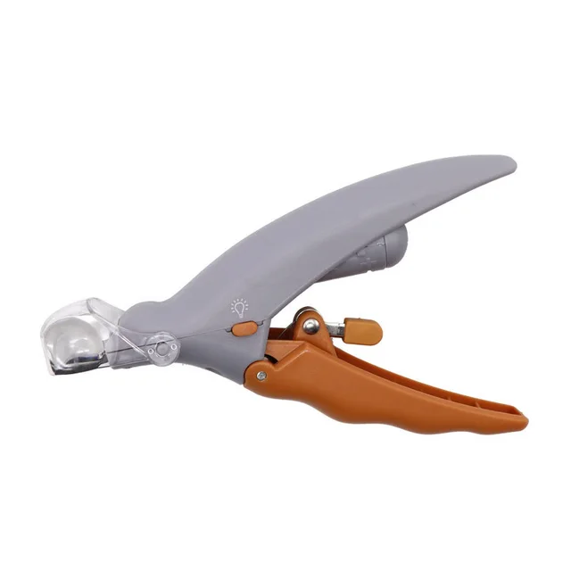 LED light glow pet nail clippers Orange Grey - Shop at LoveMi