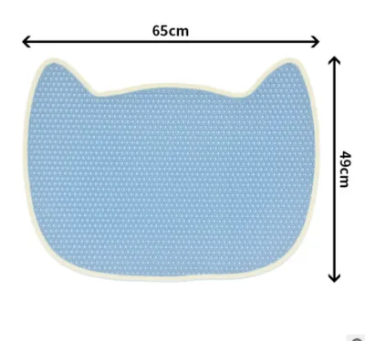 Pet Cat Litter Mat Non Slip Pet Accessories for Cats Mat For Cat Floor Mat For Pets Cats Toilet Anti Skidding Pet Food Mat Sky Blue - Shop at LoveMi