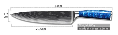8 inch Chef Knife with Blue Resin Handle 8Inch Chefs Knife - Shop at LoveMi