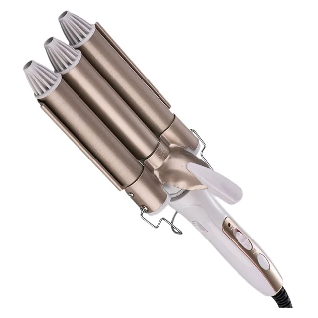 Water ripple three tube curling iron Gold - Shop at LoveMi