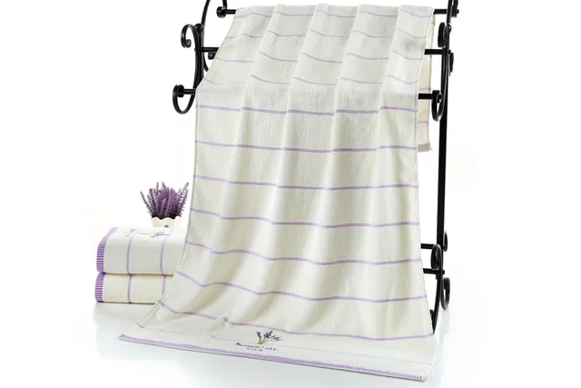 Pure cotton lavender perfumed bath towel White - Shop at LoveMi