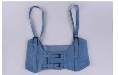 Women's sling, extra wide belt, waistcoat style elastic elastic strap waist seal Blue Denim - Shop at LoveMi