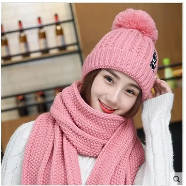 All match woolen hat Pink - Shop at LoveMi