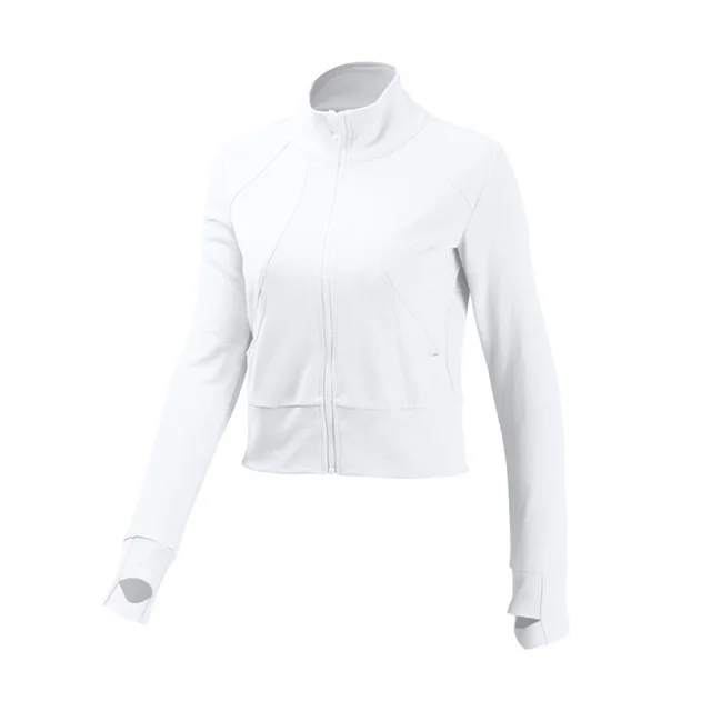 Fitness Wear Autumn And Winter Sports Coat For Women Running White - Shop at LoveMi
