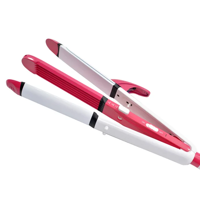 Three in one hair straightener White Red - Shop at LoveMi