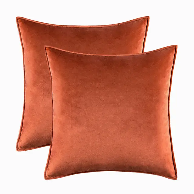 Covered velvet waist pillow cushion cover Orange - Shop at LoveMi
