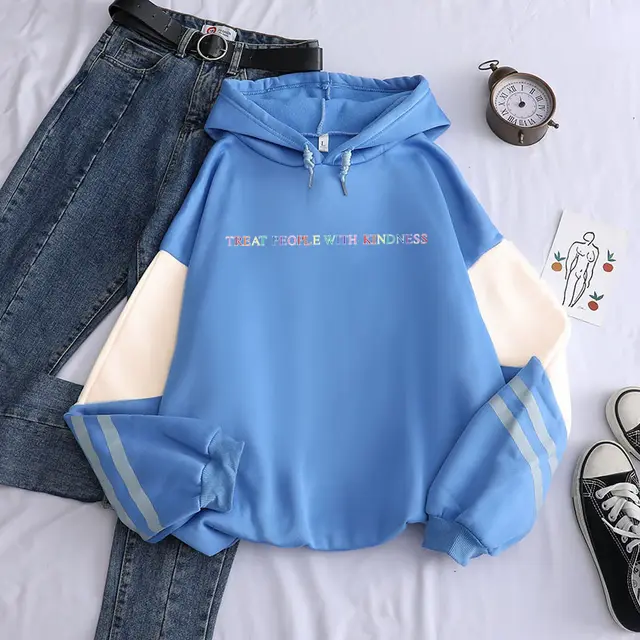 Fashion Loose Fall Winter Hooded Sweater Ladies Hoodie Blue2 - Shop at LoveMi