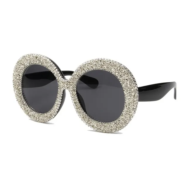 Classic handmade diamond sunglasses Black And Silver - Shop at LoveMi