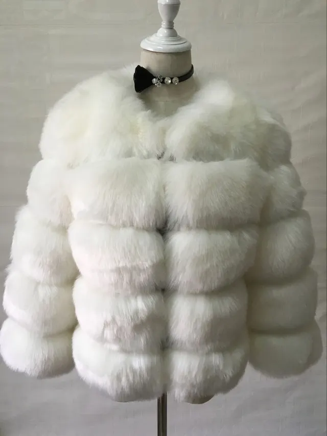 New faux furry slim mink jacket short faux fur fur coat female White - Shop at LoveMi