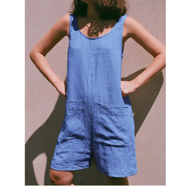 Pocket solid color strap buttons Siamese Blue - Shop at LoveMi