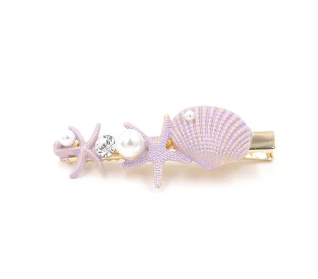 Korean cute and sweet starfish hairpin Purple - Shop at LoveMi