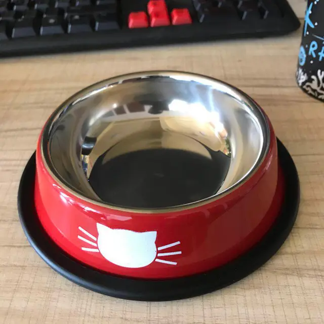 Stainless steel pet bowl Red - Shop at LoveMi