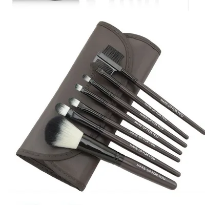 7 make up makeup brushes, high end makeup brush bag, a variety of colors available Coffee - Shop at LoveMi