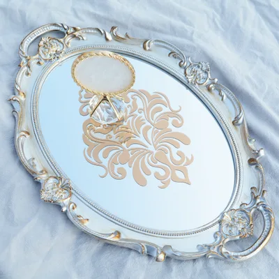 Retro mirror tray Silver Print - Shop at LoveMi
