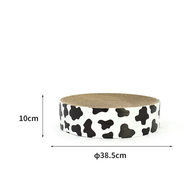 Round corrugated cat scratcher Cow - Shop at LoveMi