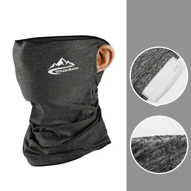 Outdoor riding fishing sunscreen ice silk scarf Dark Grey - Shop at LoveMi