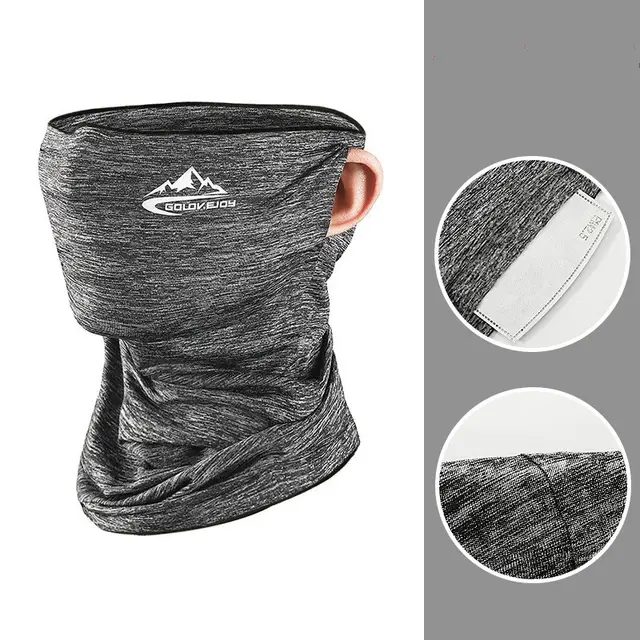 Outdoor riding fishing sunscreen ice silk scarf Hemp Grey - Shop at LoveMi