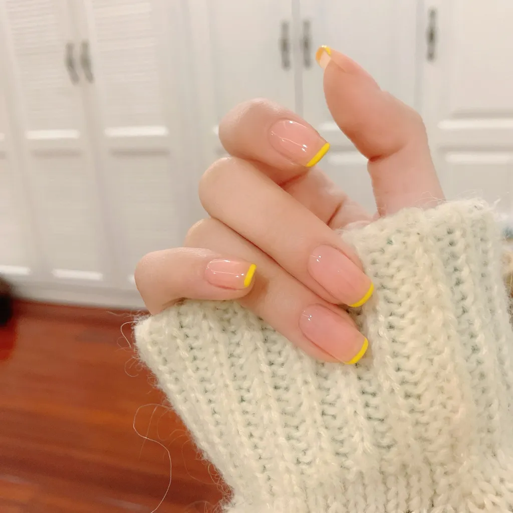 Nude French Small Nail Patch - Jp742Color