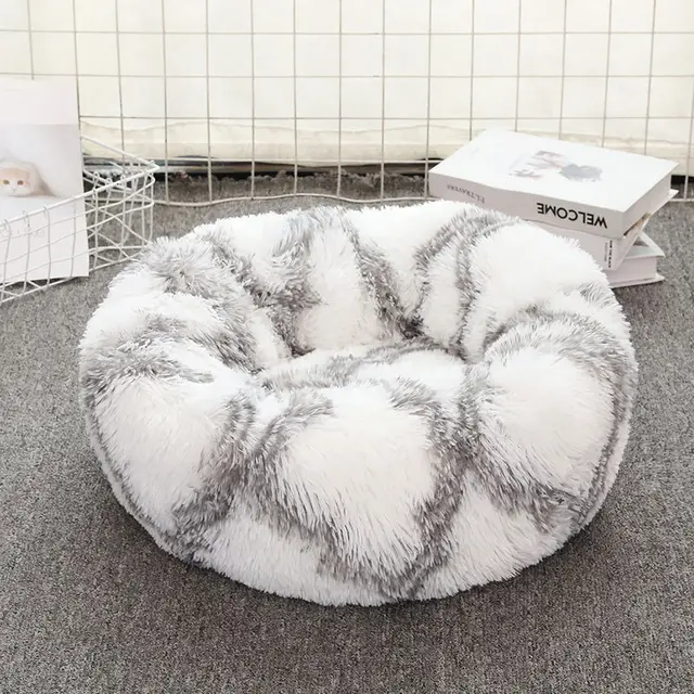 Soft Thick Cutton Plush Round Pet Bed Pale - Shop at LoveMi